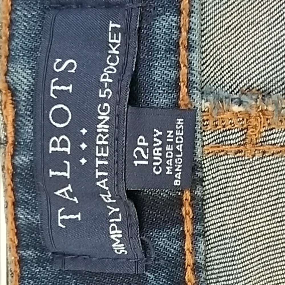 Talbots women's denim jeans size 12P curvy - Picture 6 of 7